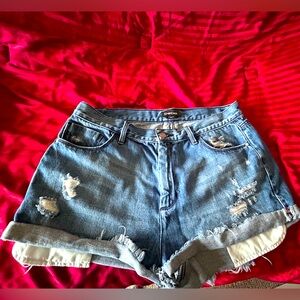 Distressed Jean Shorts by BeBe